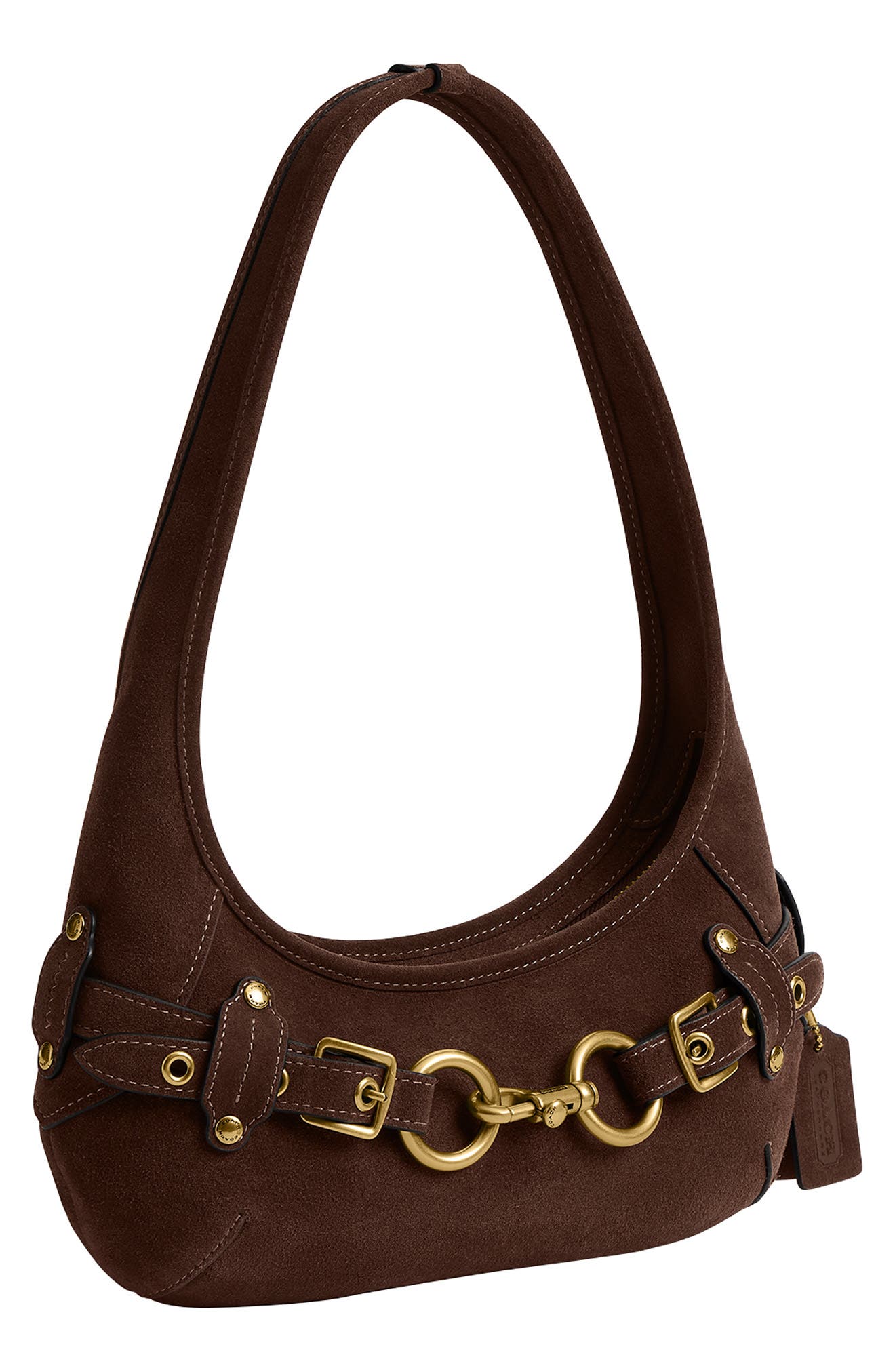 Ergo 26 Belted Shoulder Bag, Alternate, color, DARK CHOCOLATE