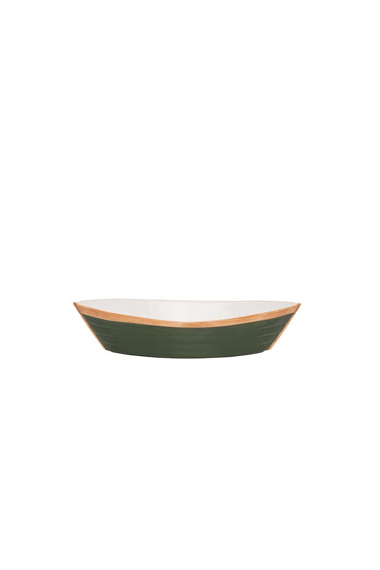 Green Canoe Serving Dish, Main, color, Green
