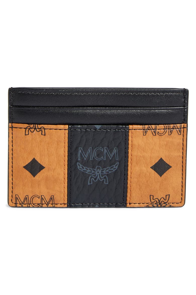 Visetos Leather Card Case, Alternate, color, COGNAC