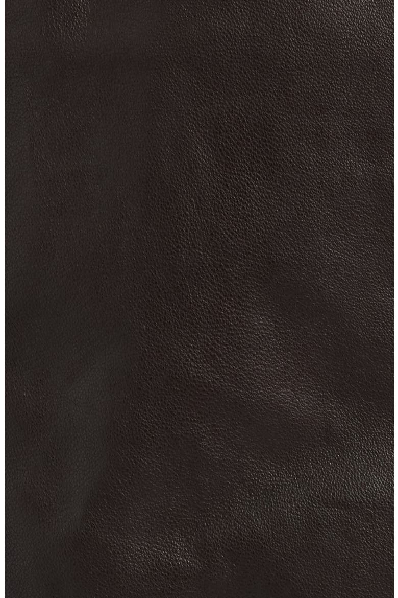 Leather Trench Coat, Alternate, color, DARK BROWN