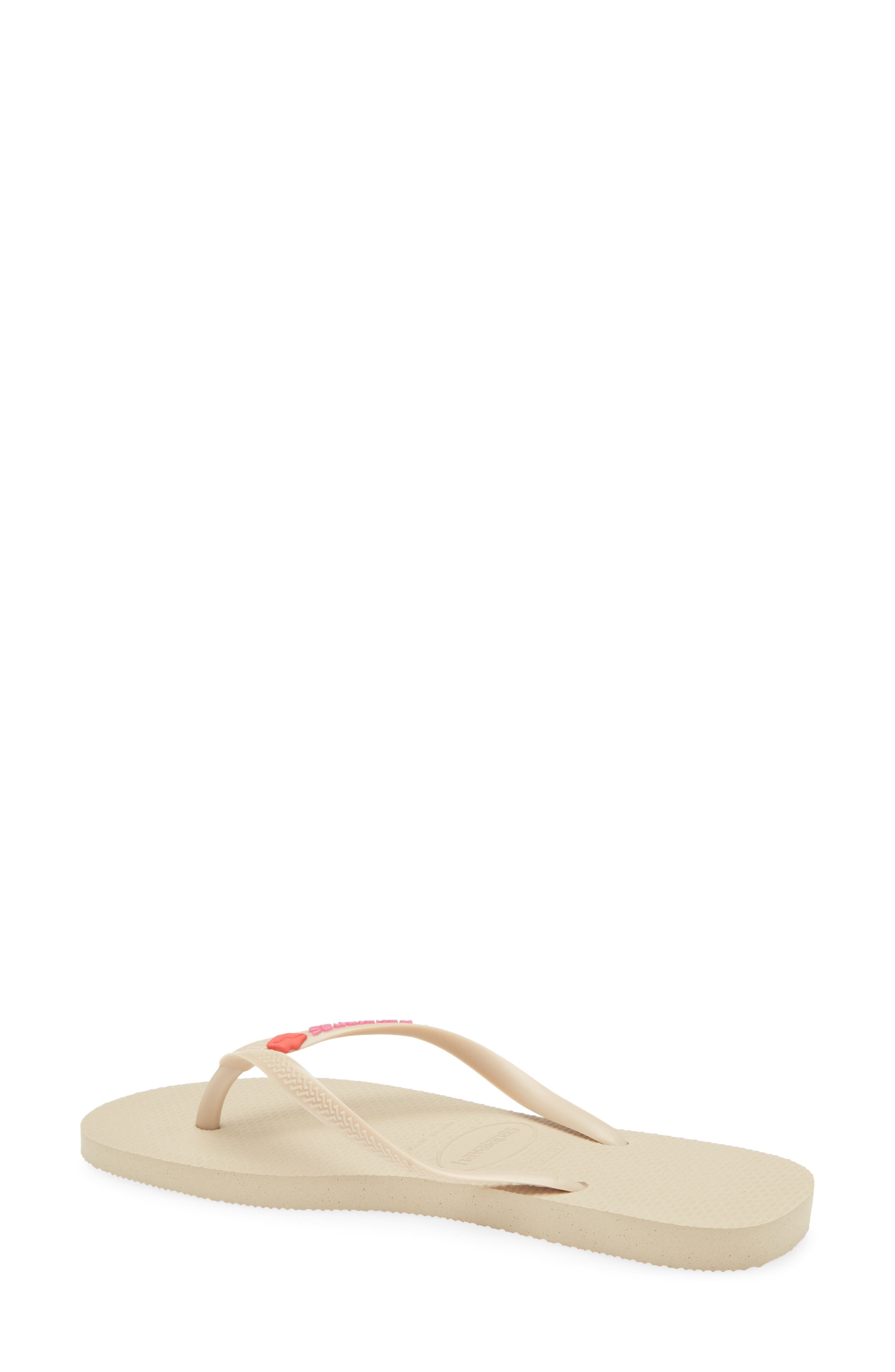Havaianas Slim Kiss Flip Flop, Alternate, color, Sand Grey