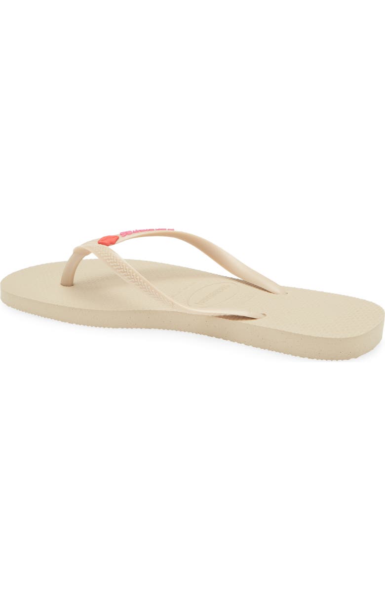 Havaianas Slim Kiss Flip Flop, Alternate, color, Sand Grey