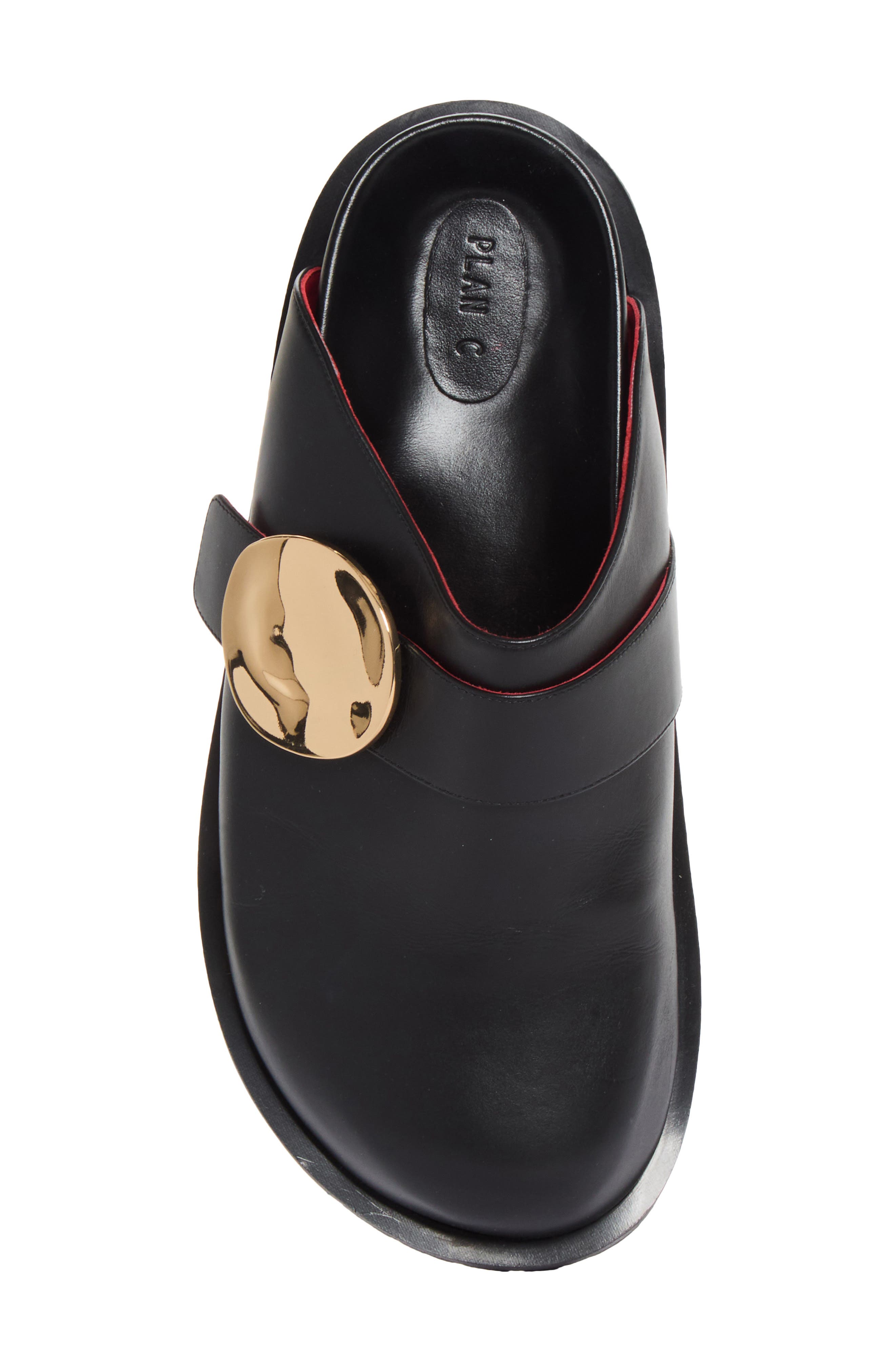 Fussbet Leather Mule, Alternate, color, BLACK
