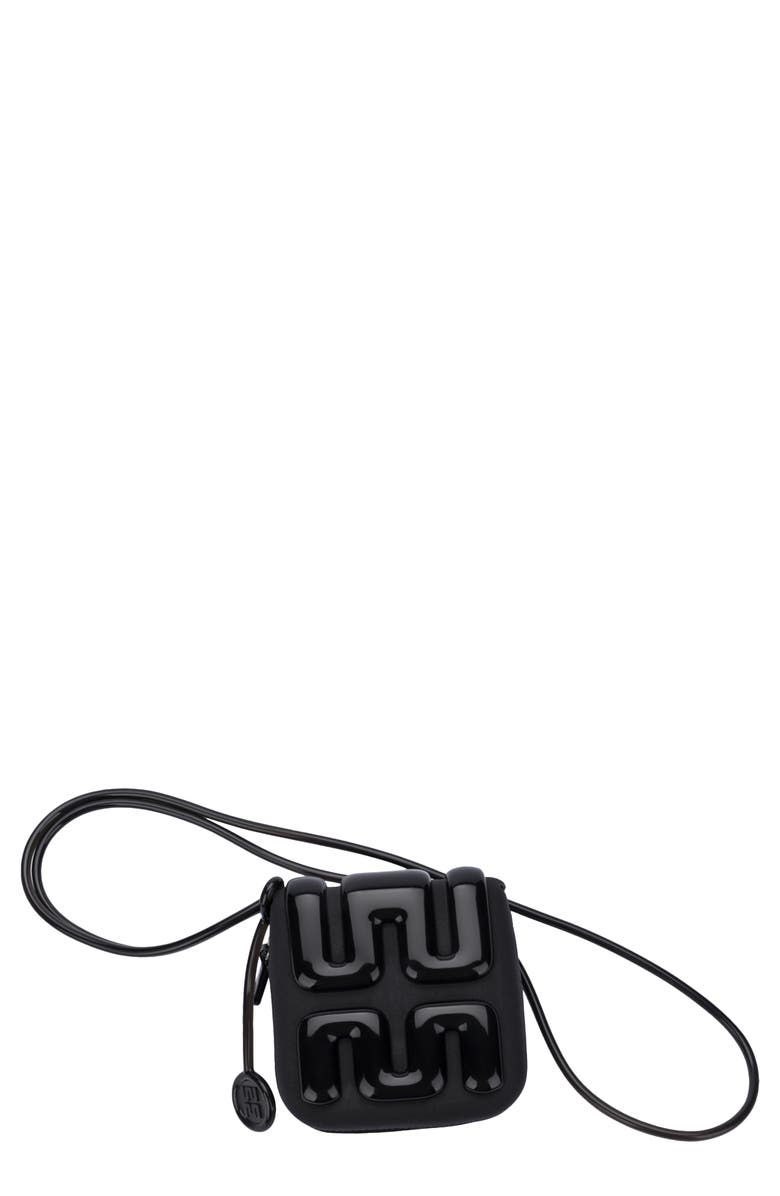 Melissa Jelly Crossbody Wallet, Main, color, Black