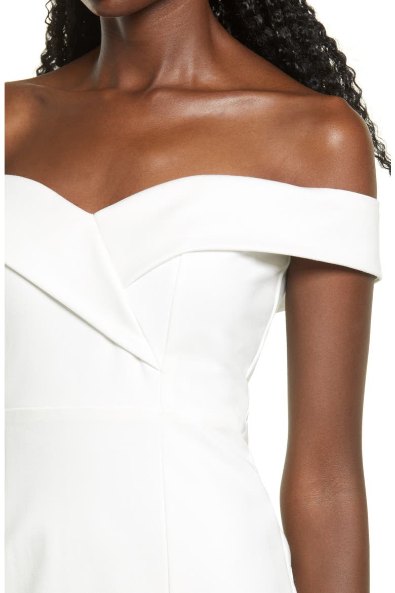 Classic Glam Off the Shoulder Dress, Alternate, color, WHITE