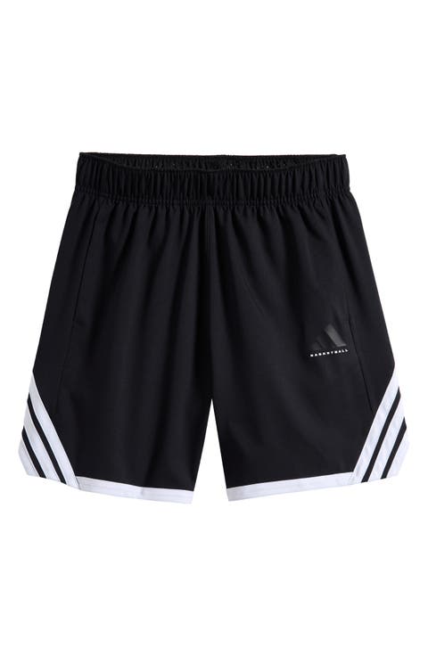 Adidas Boys' Elastic Waistband Bold 3S Short Black 001