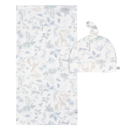 Just Born Swaddle Blanket & Hat Set, One Size In Multi