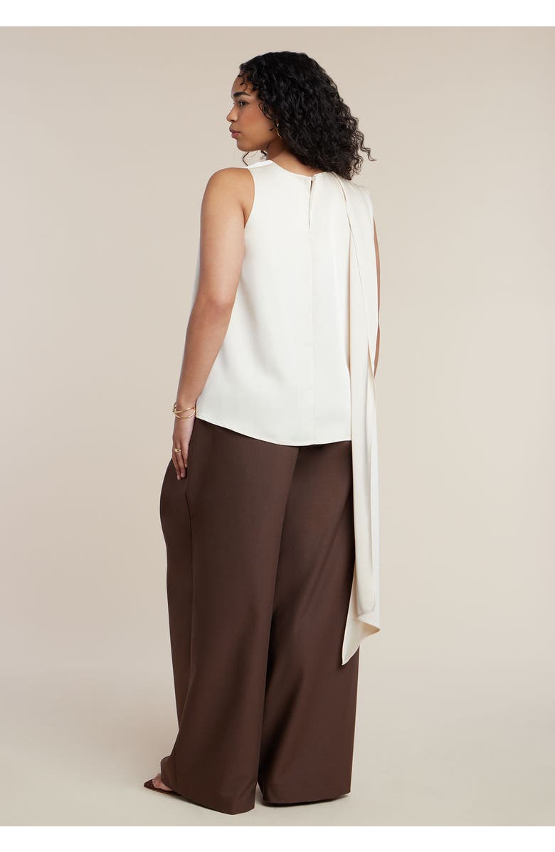 ELOQUII Wire Hem Plissé Strapless Top, Alternate, color, Optic White