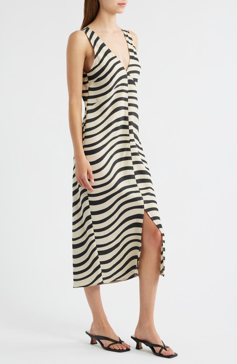 Nation LTD Kimora V-Neck Midi Dress, Alternate, color, Swirl Print