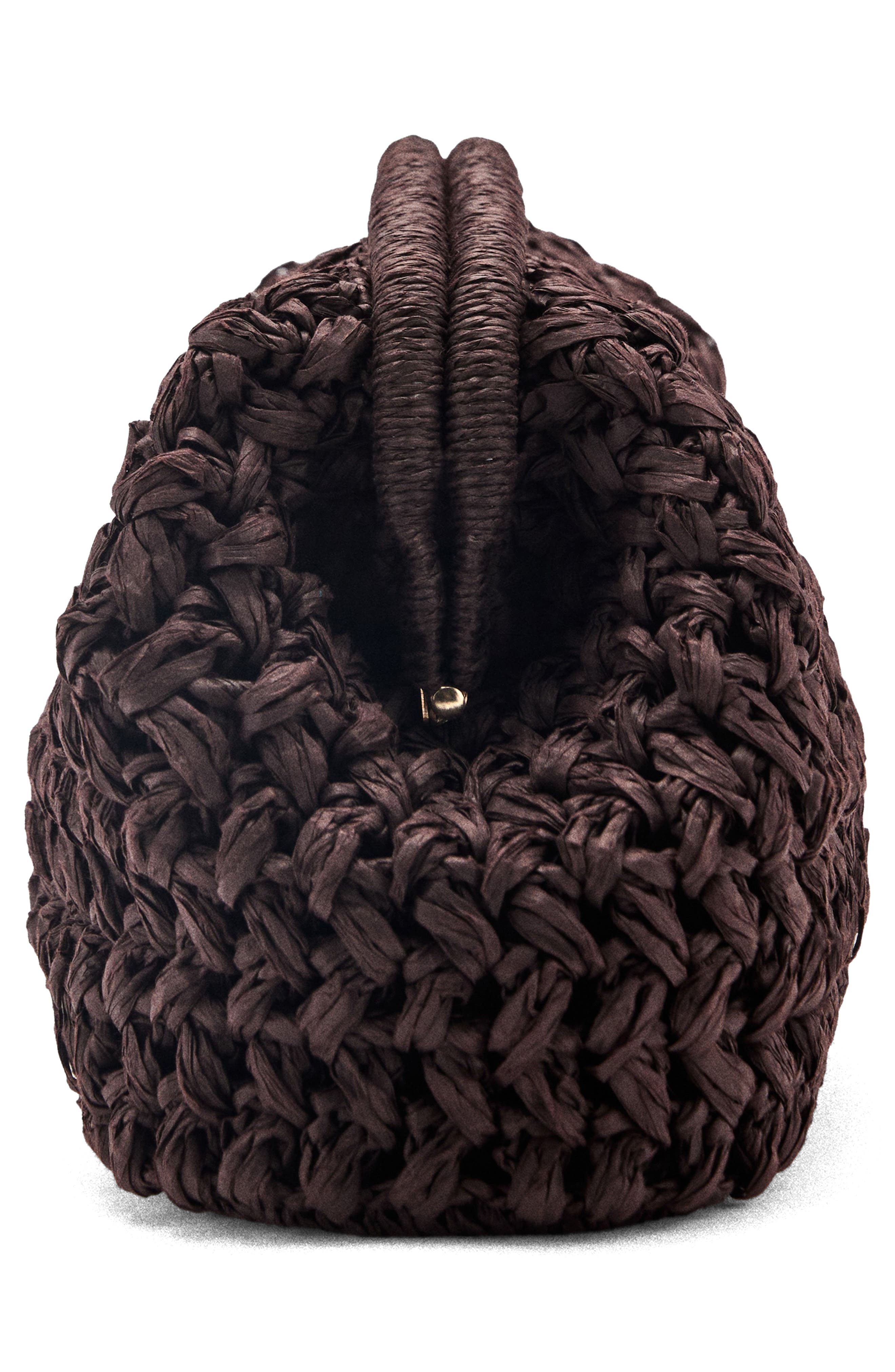 MANGO Natural Fiber Frame Clutch, Alternate, color, 