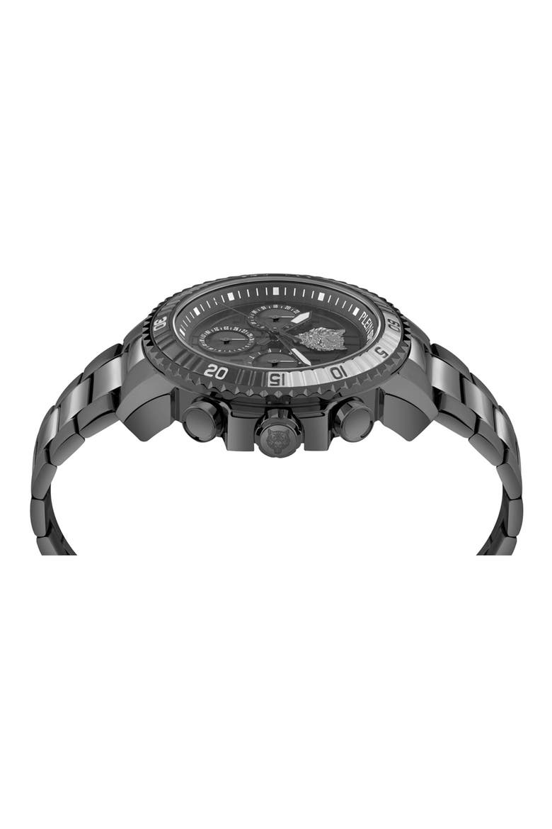 Powerlift Three Hand Quartz Bracelet Watch, 45mm, Alternate, color, BLACK