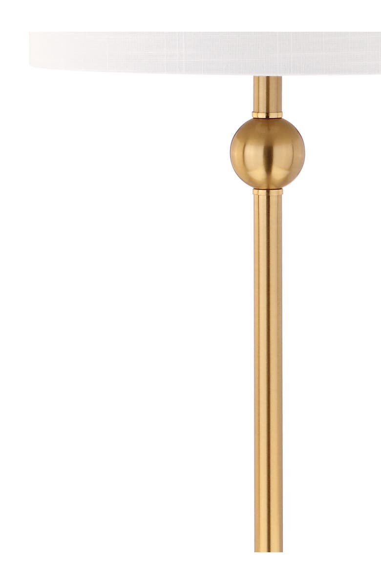 JONATHAN Y Hollis 34" Metal LED Table Lamp, Brass with Crystal Base, Alternate, color, Brass