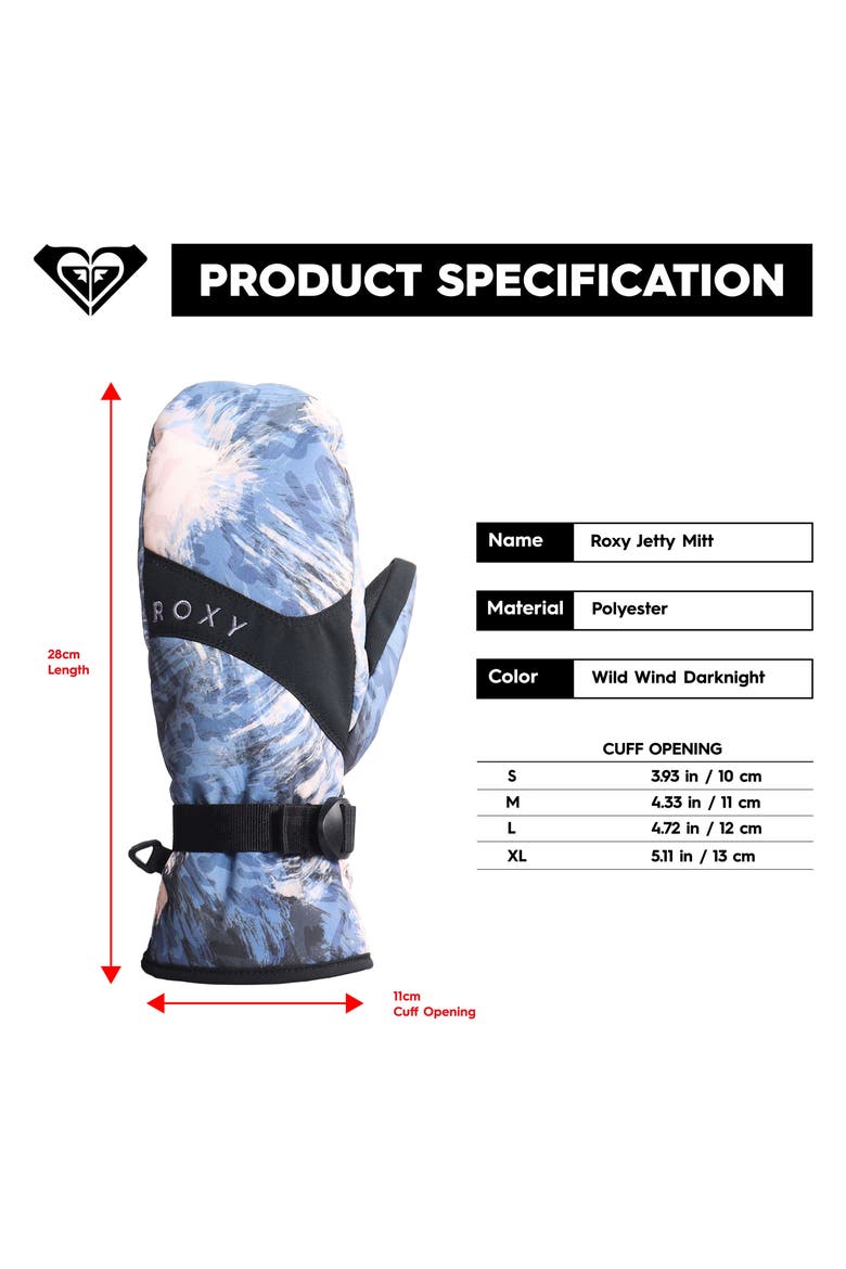 Jetty Water Repellent Ski Mittens, Alternate, color, WILD WIND DARKNIGHT