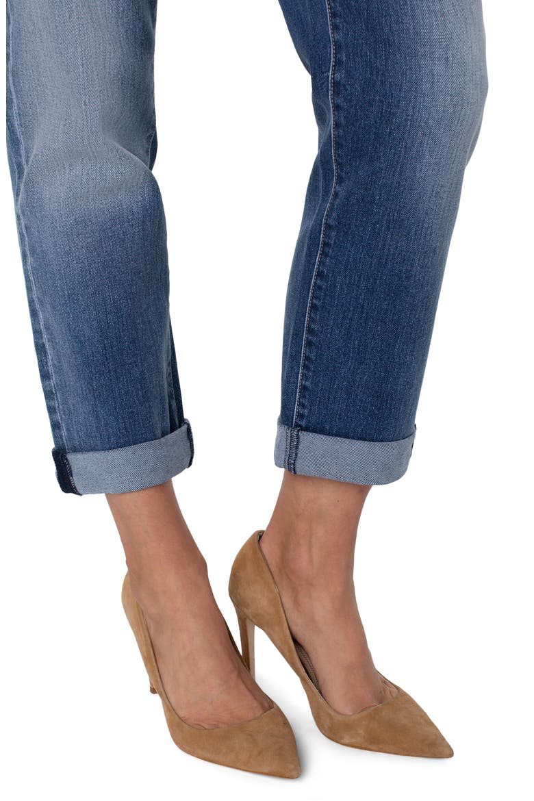 The Real Boyfriend Roll Cuff Straight Leg Jeans, Alternate, color, HARTWELL