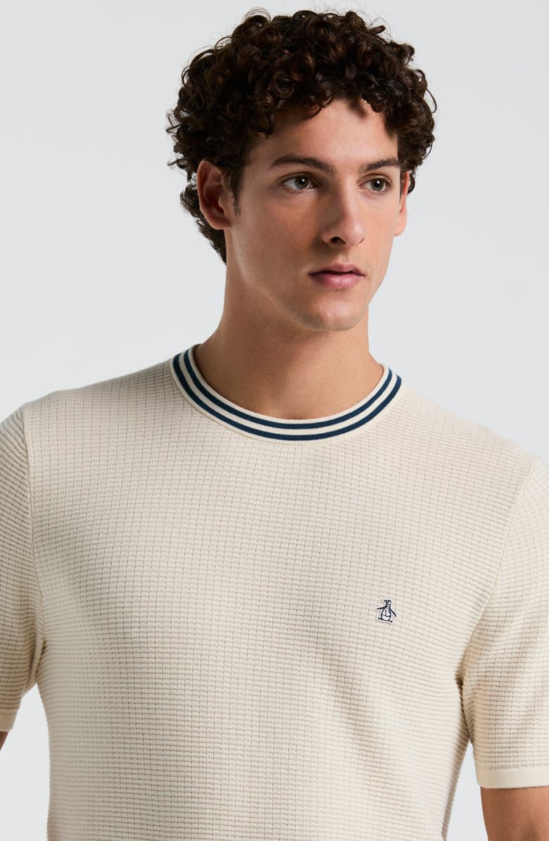 Original Penguin Geo Textured Cotton T-Shirt, Alternate, color, Birch