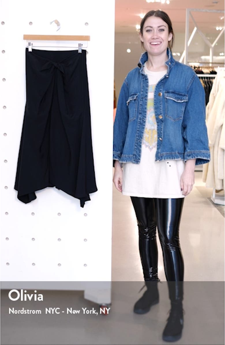 Tie Front Asymmetrical Hem Skirt, sales video thumbnail
