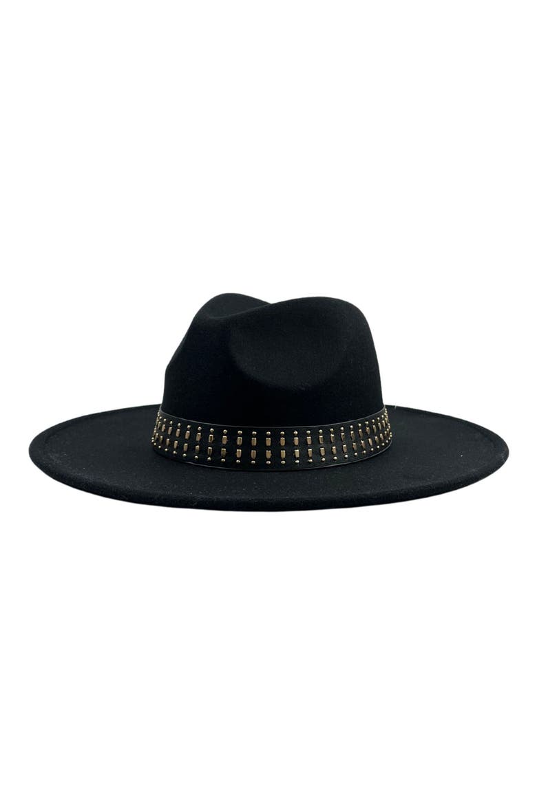 Wide Brim Felt Panama Hat, Main, color, BLACK