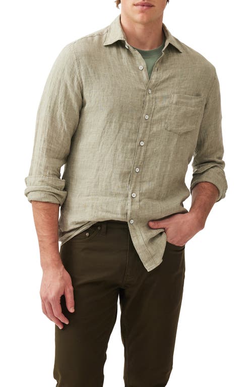 Rodd & Gunn Coromandel Button-up Linen Shirt In Sage Grey