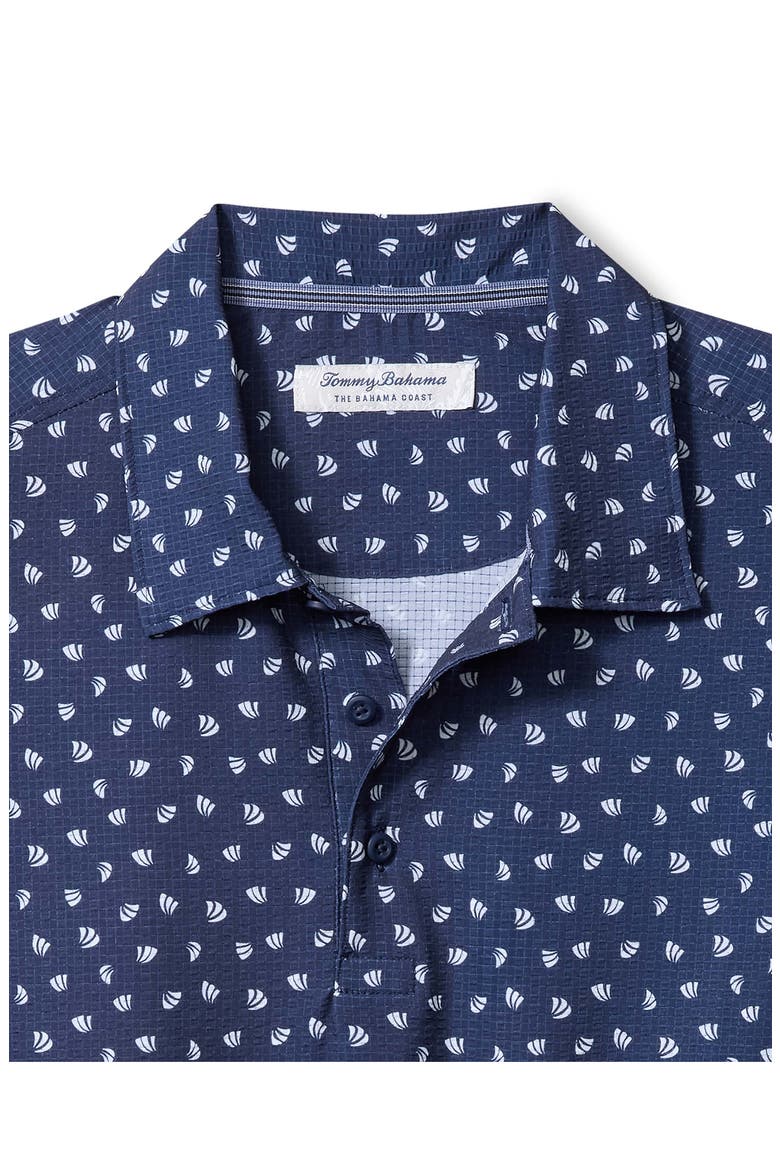 Bahama Coast Deco Palms Polo, Alternate, color, BERING BLUE