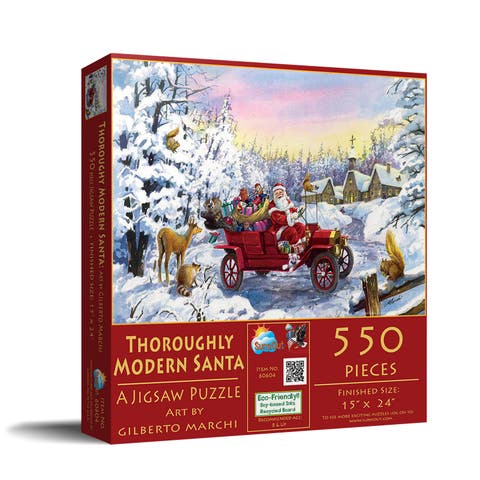 Thoroughly Modern Santa 550 piece Jigsaw Puzzle for Adults