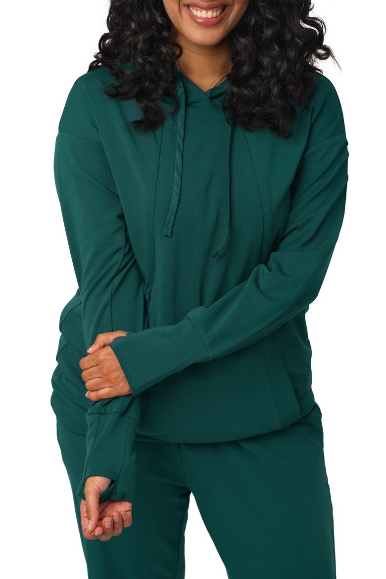 Maternity & Nursing Hoodie, Main, color, EVERGREEN