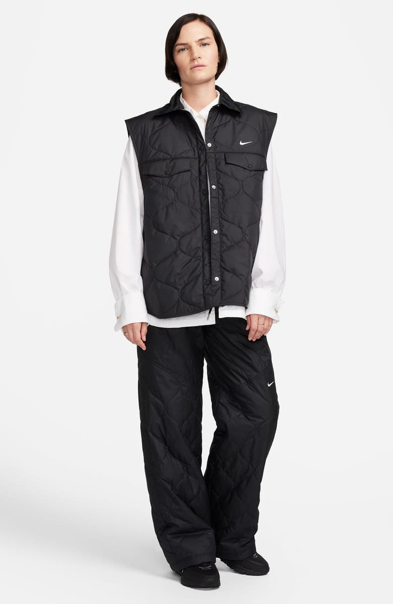 Nike Essential Onion Quilted Vest, Alternate, color, 010 Black/ White