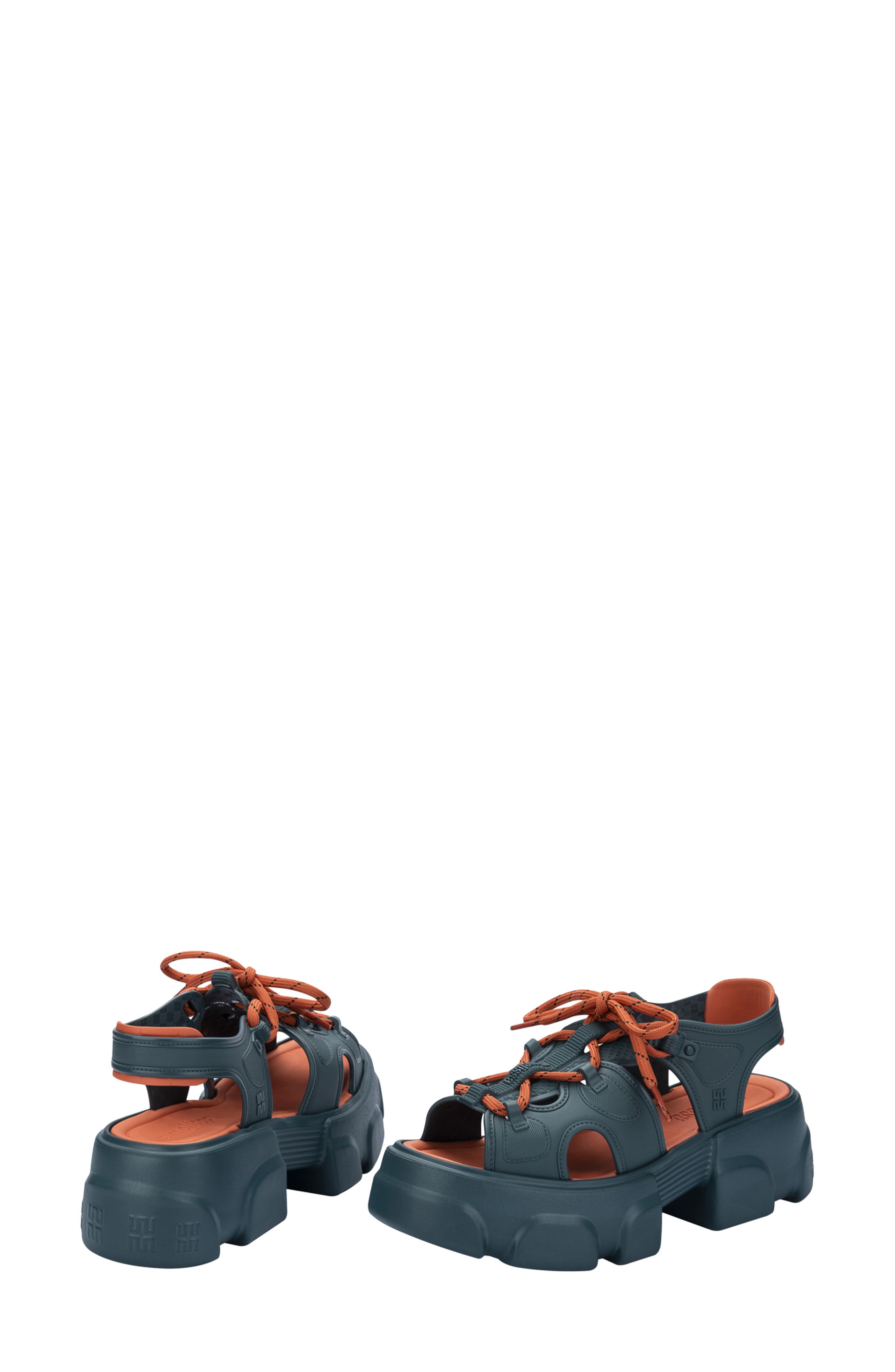 Camp Platform Sandal, Alternate, color, BLUE/ ORANGE