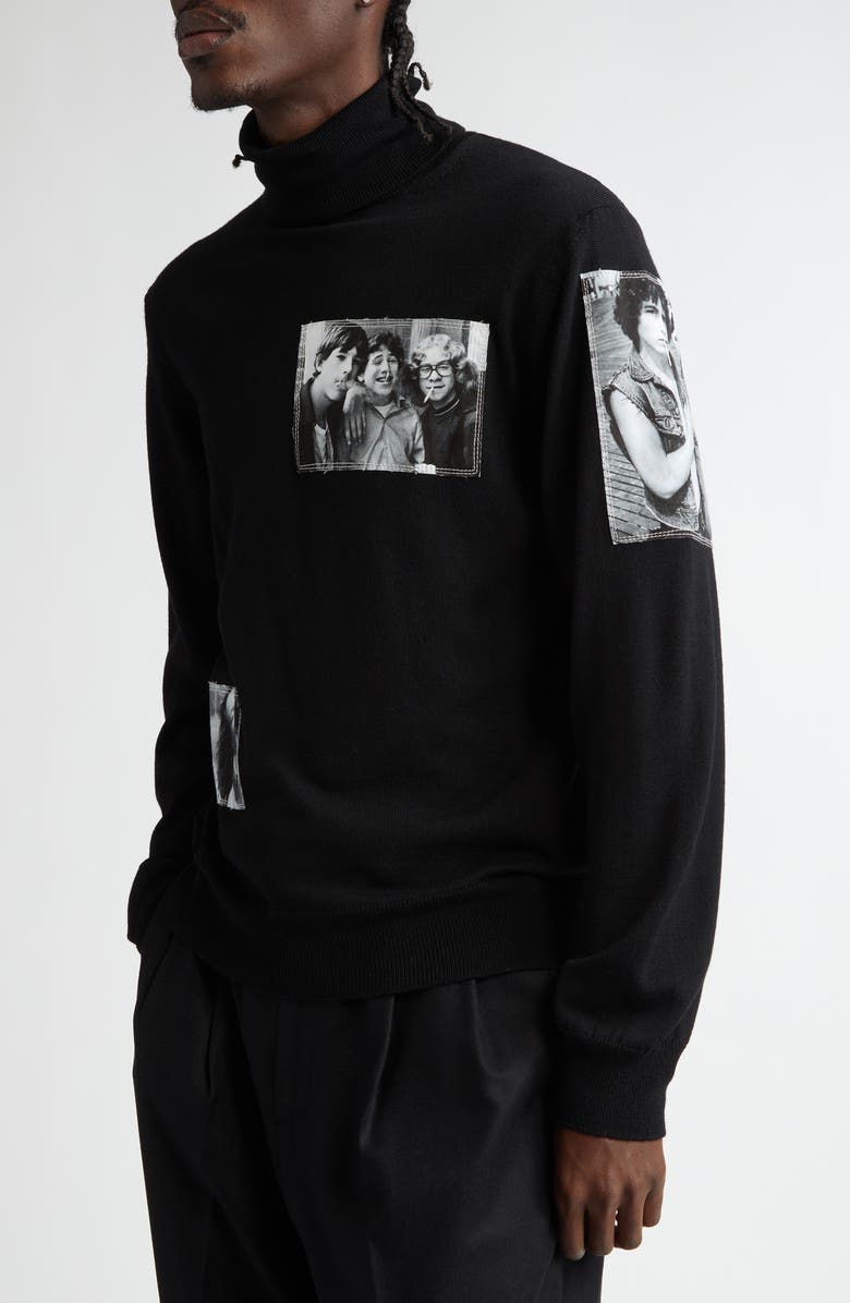 Joseph Szabo Photo Patch Wool Turtleneck Sweater