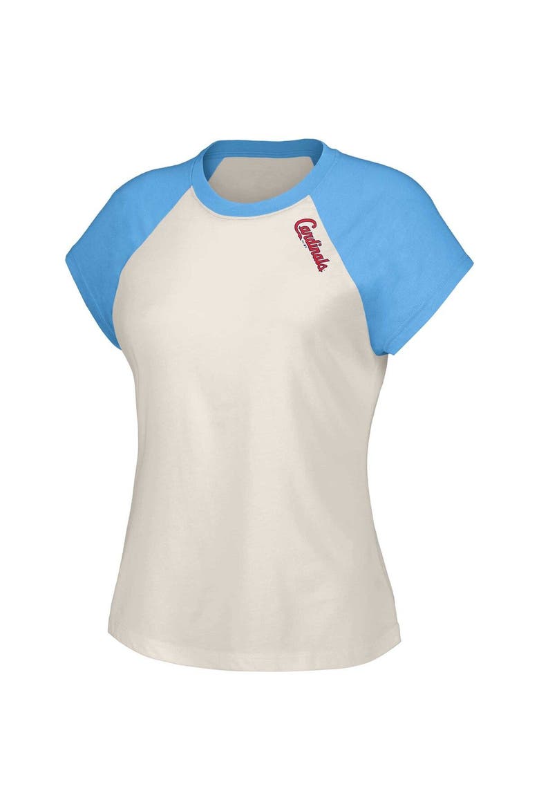 Women's Lusso  White St. Louis Cardinals Nikki Raglan T-Shirt, Alternate, color, White