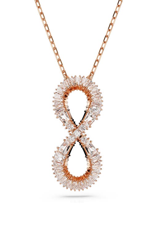 Swarovski Hyperbola Infinity Pendant Necklace In White