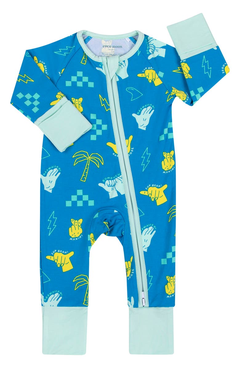 Coco Moon Shaka Code Print Convertible Romper, Main, color, 
