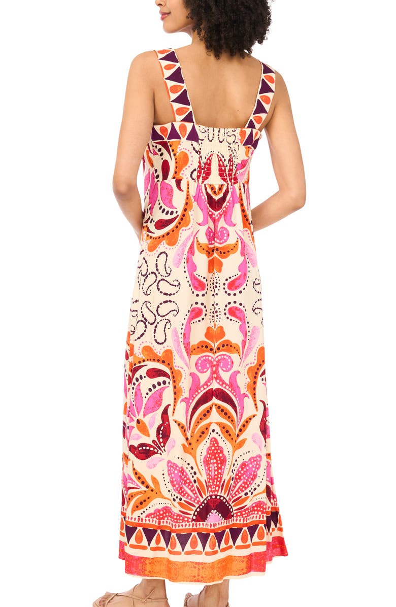 Vince Camuto Smocked Back Sleeveless Maxi Dress, Alternate, color, 