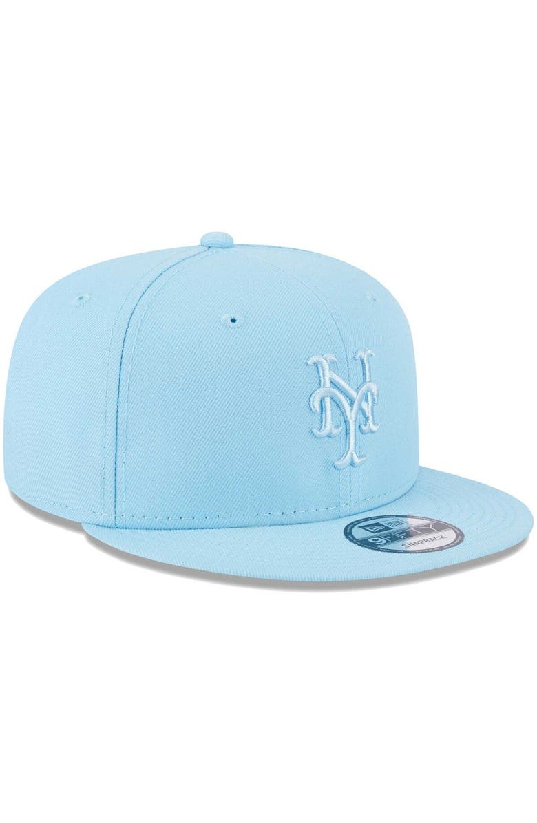 New Era Men's New Era Light Blue New York Mets Spring Color Basic 9FIFTY Snapback Hat, Alternate, color, 