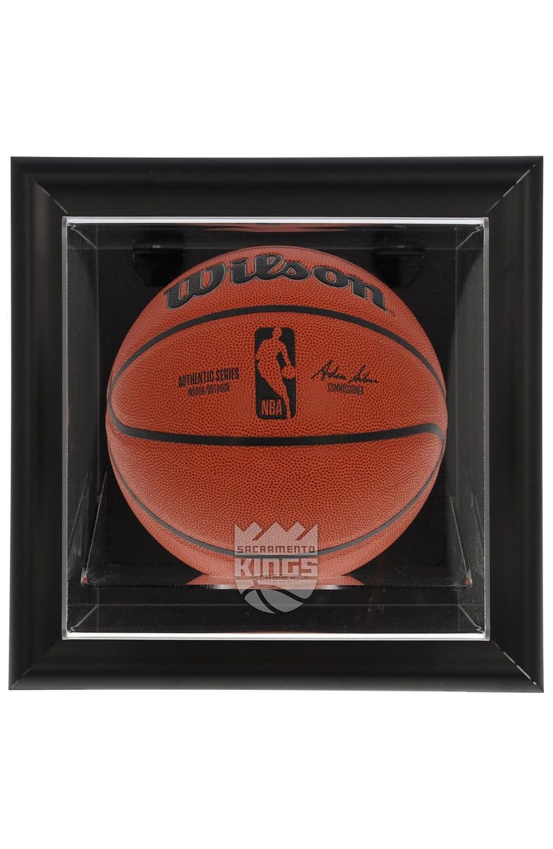 FANATICS AUTHENTIC Sacramento Kings Black Framed Wall-Mounted Team Logo Basketball Display Case, Main, color, 