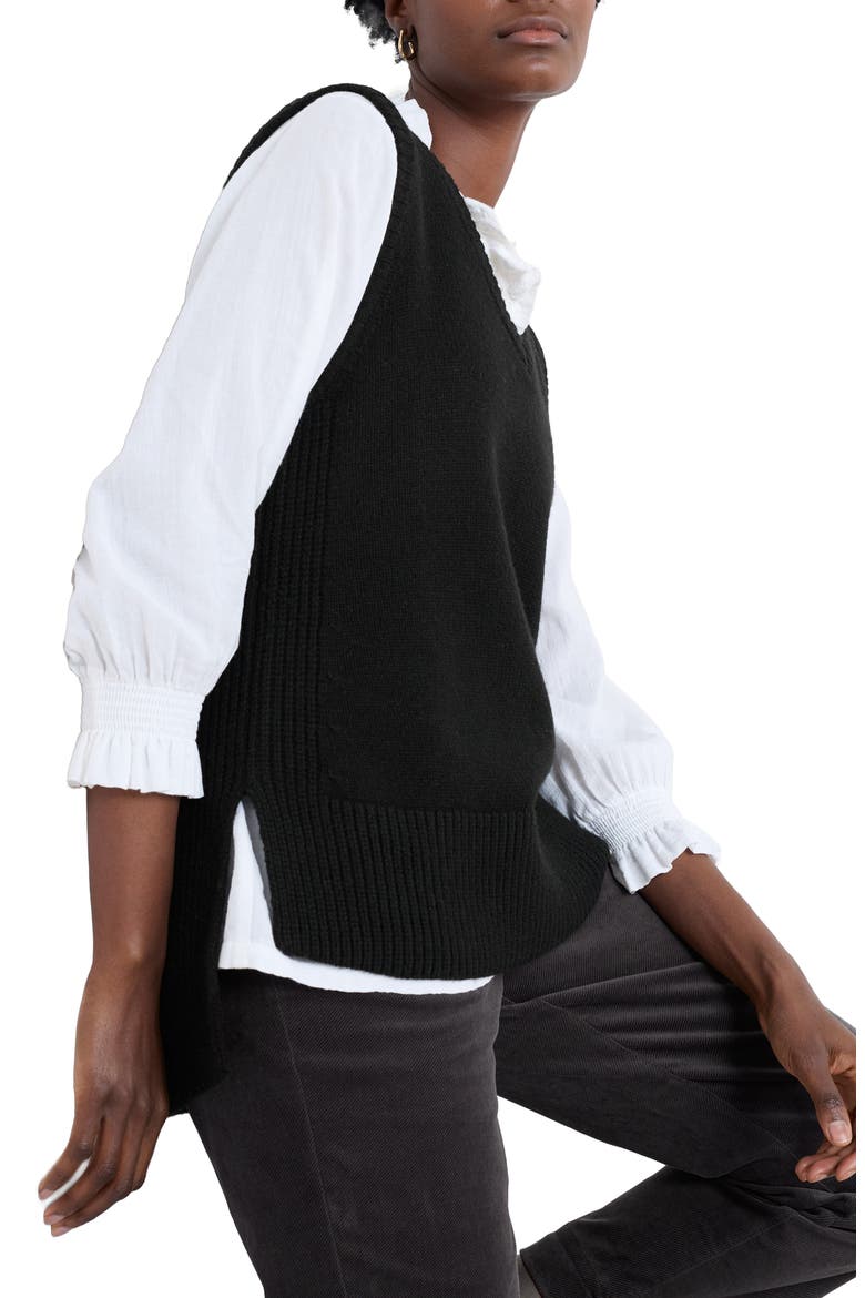 Coupling Merino Wool Blend Vest, Alternate, color, KNIT MELANGE ONYX