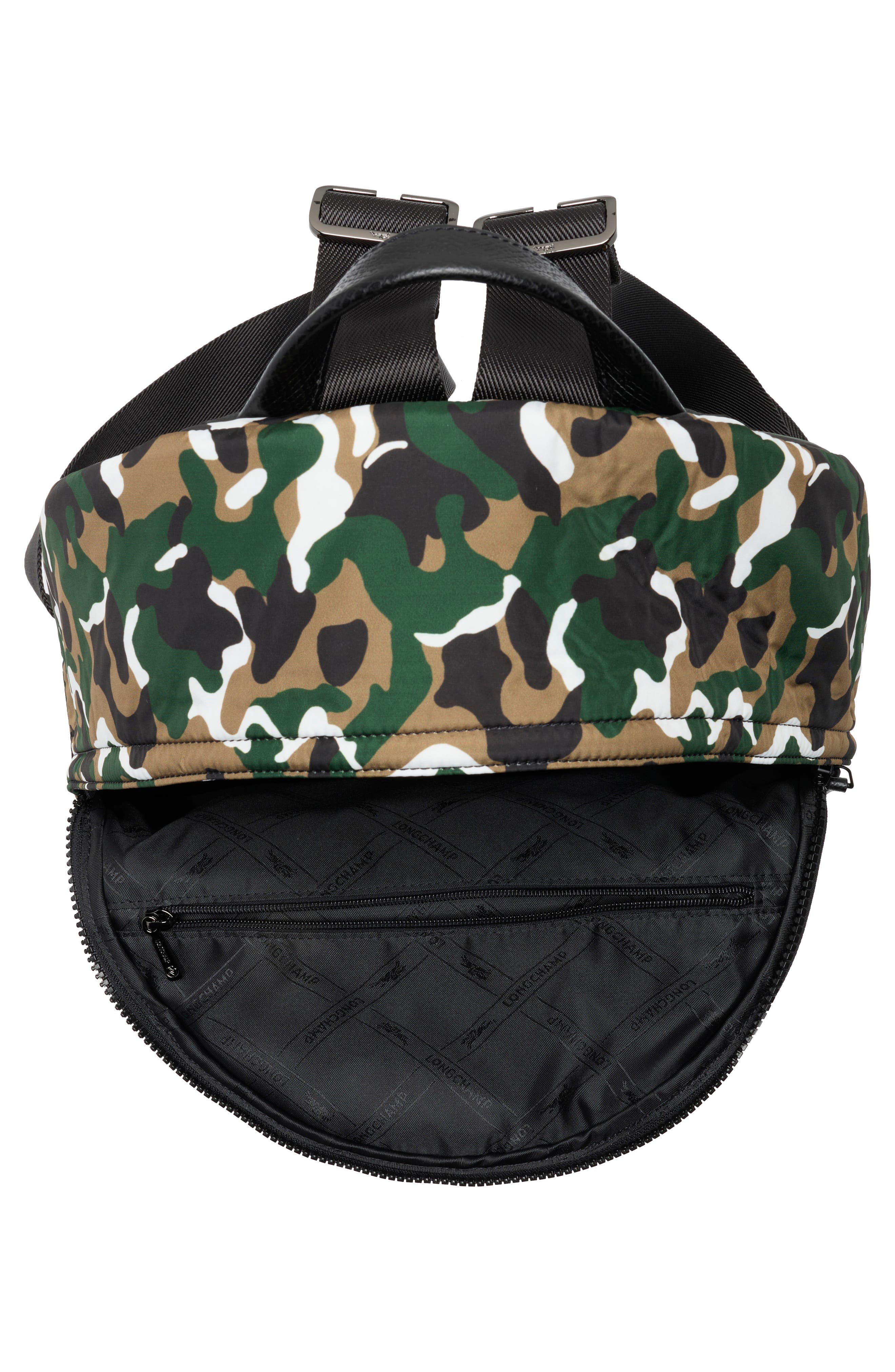 Longchamp Camo Backpack, Alternate, color, Khaki