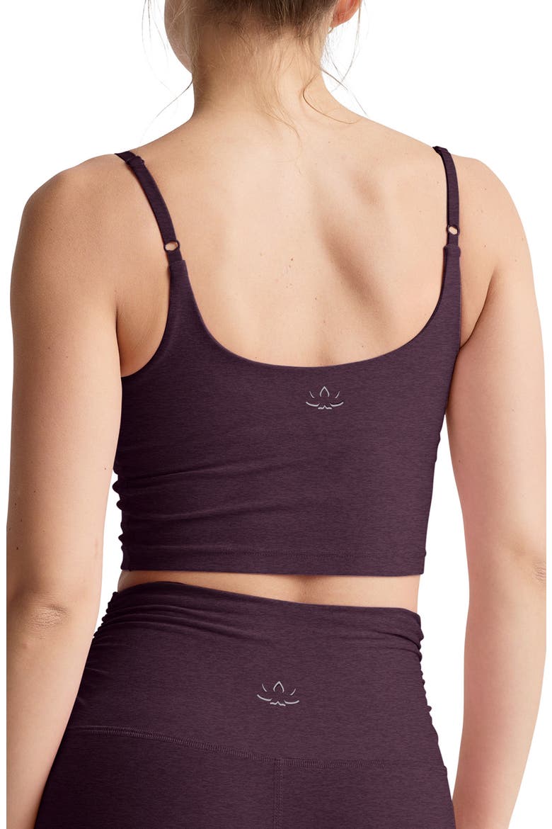 Shirred Crop Camisole, Alternate, color, EGGPLANT PURPLE HEATHER