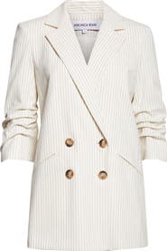 Veronica Beard Rupert Metallic Pinstripe Dickey Jacket