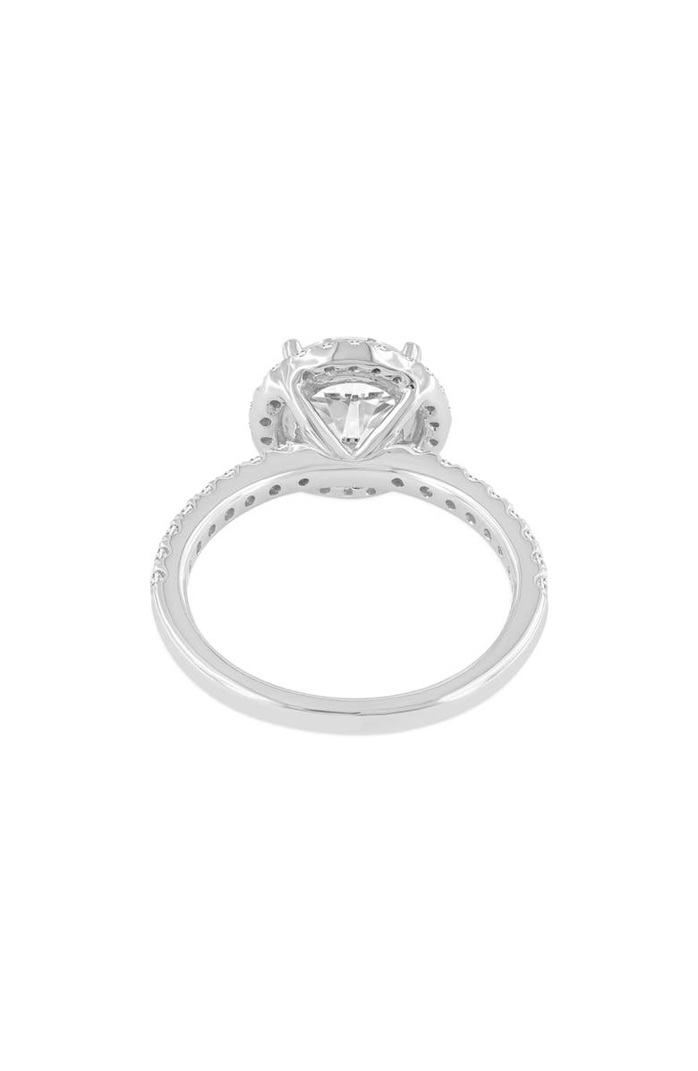 LuvMyJewelry Niri 14K White Gold Round Lab Grown Halo Cathedral Diamond Ring - 2.45 Ct, Alternate, color, 14K White Gold