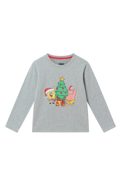 Andy & Evan Kids' SpongeBob SquarePants™ Christmas Graphic T-Shirt in Grey 