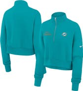 Nike Women's Nike Aqua Miami Dolphins Primetime Phoenix Half-Zip Sweatshirt