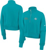 Nike Women's Nike Aqua Miami Dolphins Primetime Phoenix Half-Zip Sweatshirt