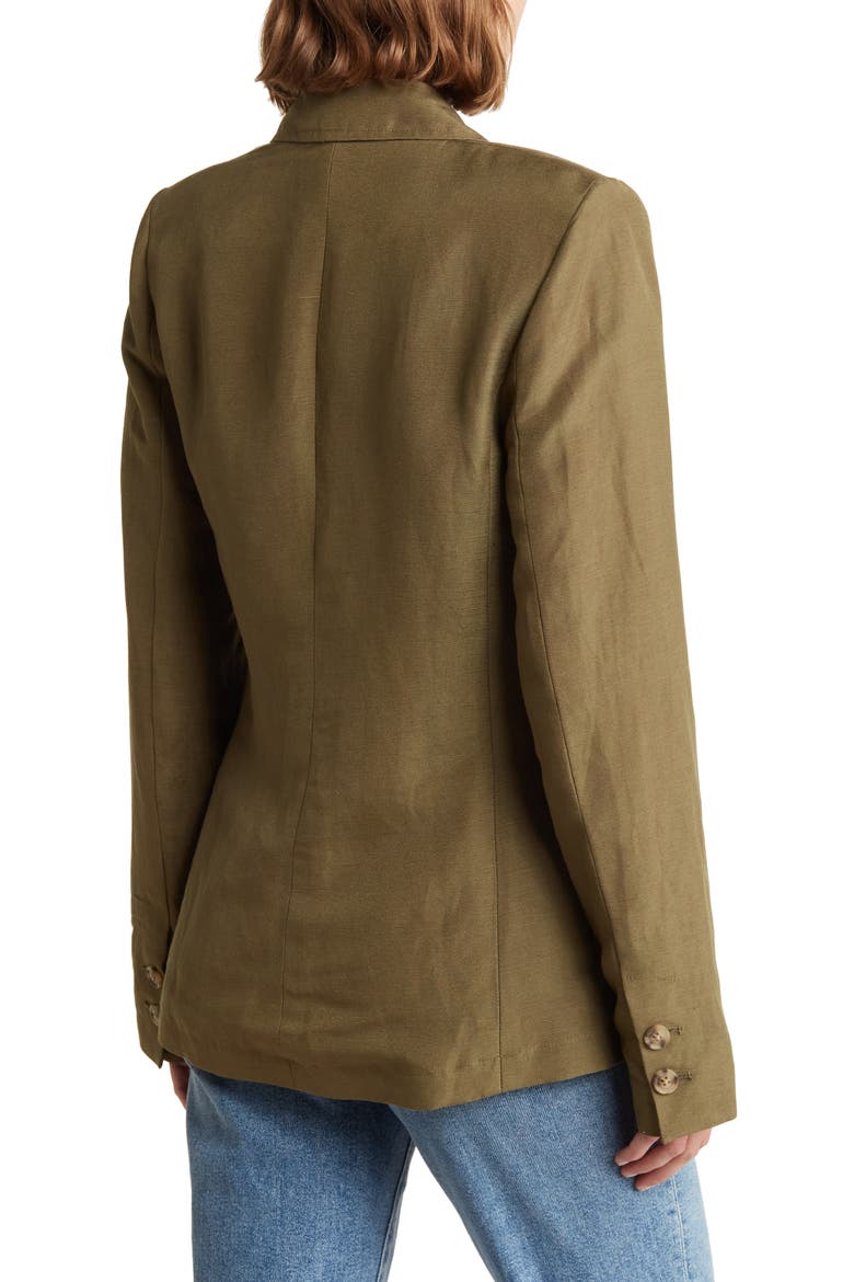 Dawson Linen Blend Blazer, Alternate, color, ARMY