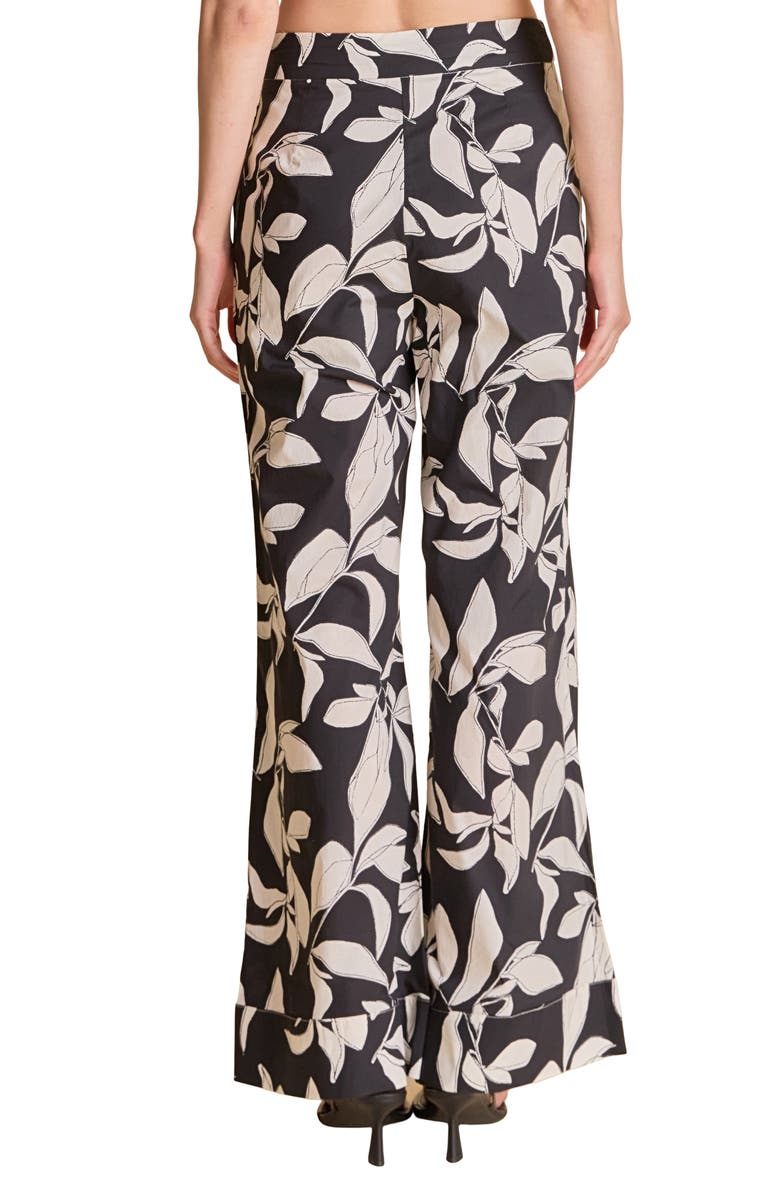 English Factory High Waist Wide Leg Pants, Alternate, color, Black/ White