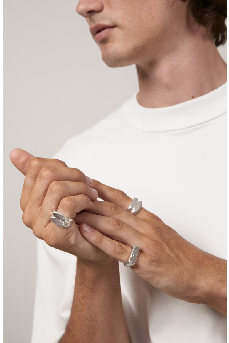 Havana Double Ring, Alternate, color, STERLING SILVER
