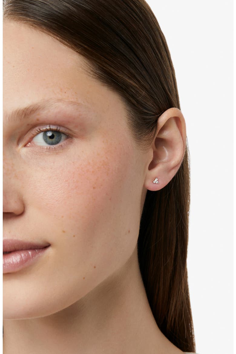 Small Stud Earring - Zara, Alternate, color, Silver