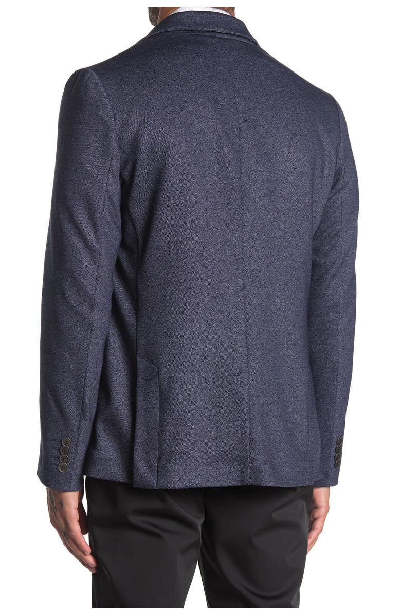 CONSTRUCT Navy Twill Two Button Notch Lapel Slim Fit Blazer, Alternate, color,