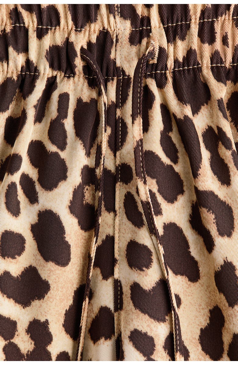 H&M Mama Wide Drawstring Trousers, Alternate, color, Beige/Leopard Print