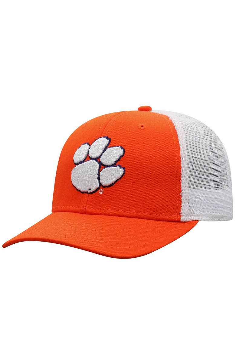 TOP OF THE WORLD Men's Top of the World Orange/White Clemson Tigers Trucker Snapback Hat, Main, color, Orange