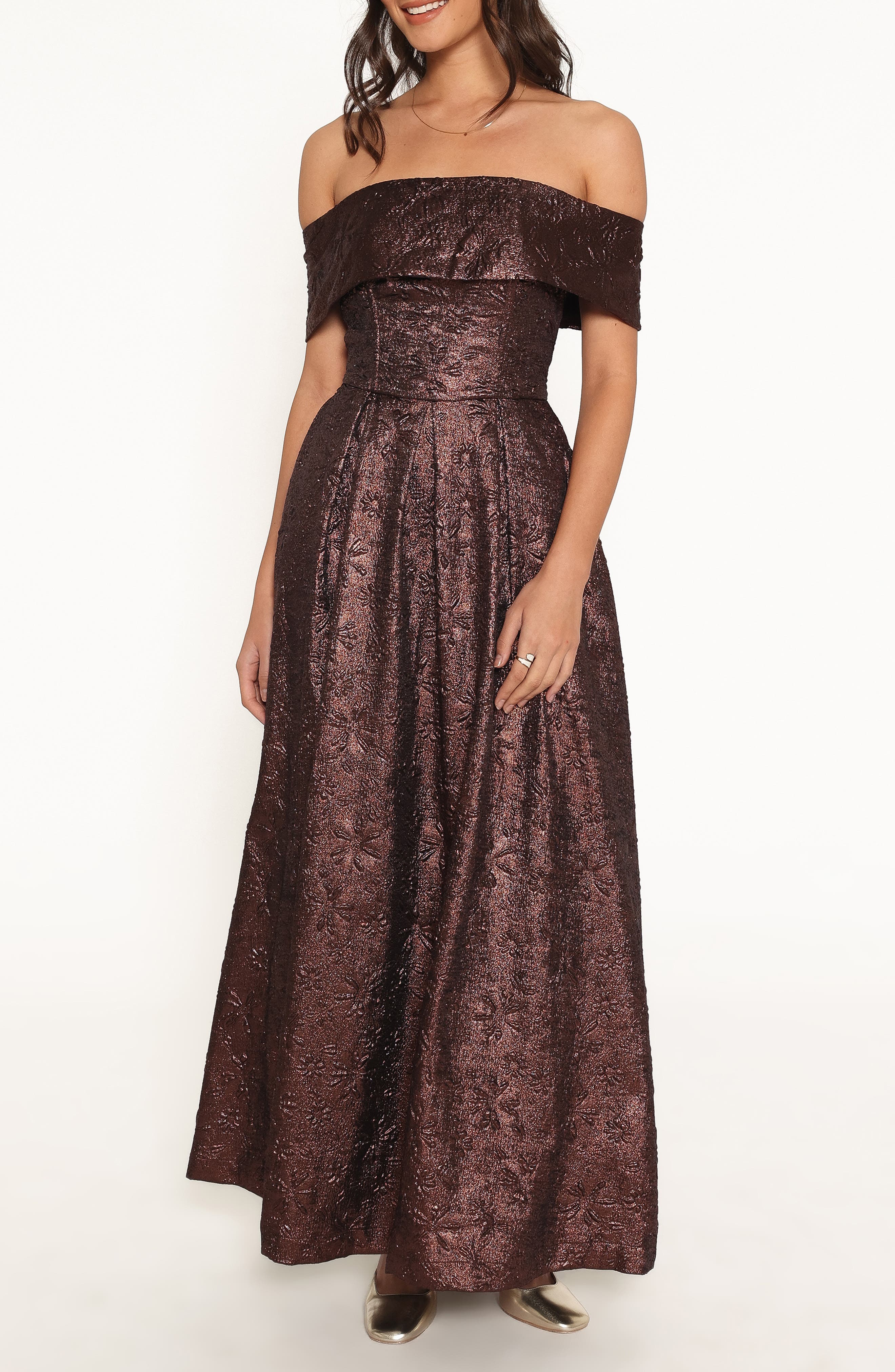 selected BROWN BROCADE